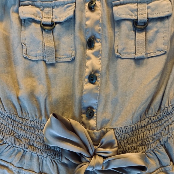 Candie’s Strapless Romper with Bow - Picture 2 of 4